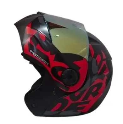 CASCO ABATIBLE ICH 3110 FREAK NEGRO ROJO BRILLO XL