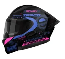 [215816] CASCO ABATIBLE ICH 3130 OUTSIDE NEGRO FUCSIA MATE M