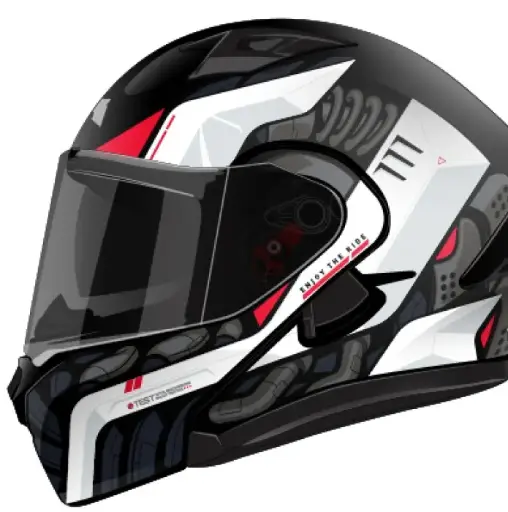 [215264] CASCO ABATIBLE ICH 3130 WANG NEGRO ROJO MATE XL