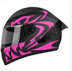 [190863] CASCO INTEGRAL ICH 501_SP TRIBAL NEGRO FUCSIA MATE M